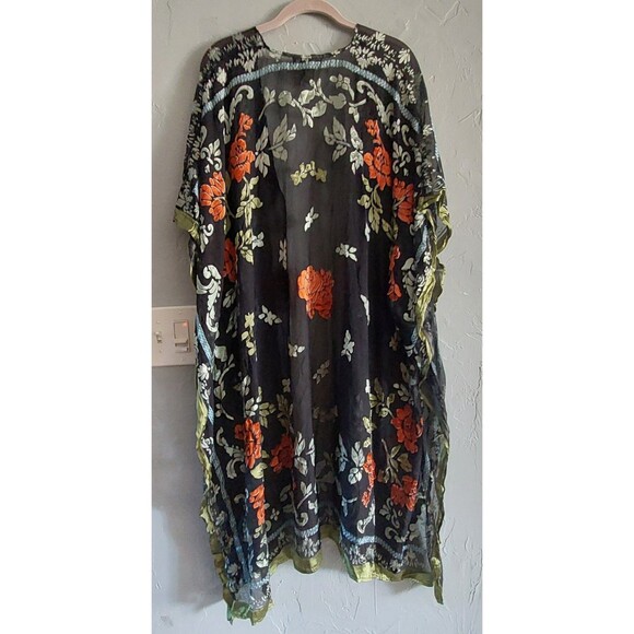 Karen Kane Cardigan Women's One Size, Nylon, Viscose, Floral, Open Front,preppy - Picture 3 of 13